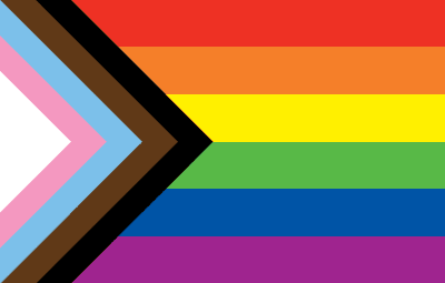 The progressive rainbow flag.
